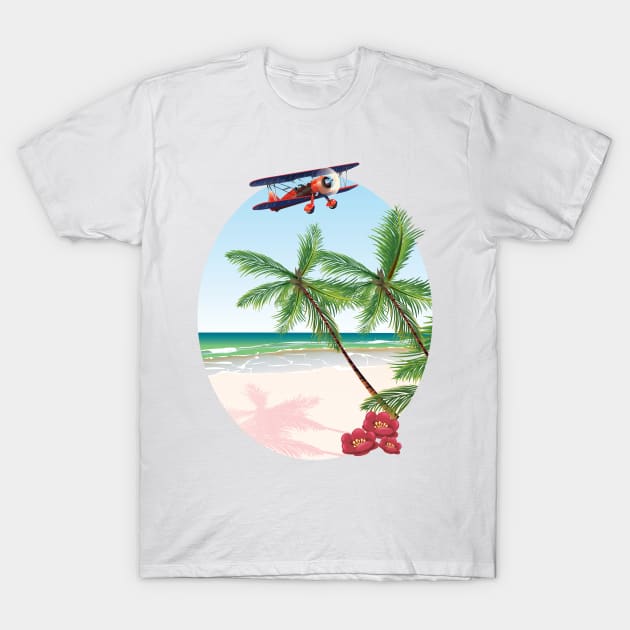 Paradise Beach T-Shirt by nickemporium1